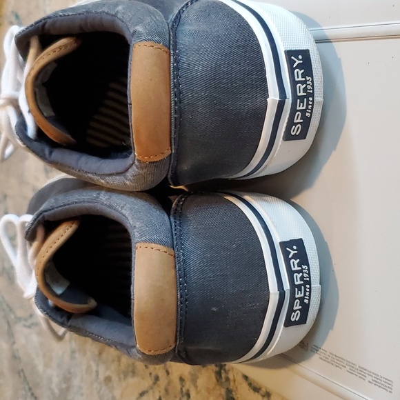 SPERRY GRAY CANVAS BOAT SHOES SIZE 12 - Picture 5 of 5